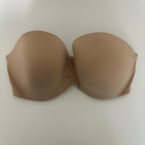 VICTORIAS SECRET BODY BY VICTORIA Lightly Lined Smooth Strapless Bra Tan 36DDD - Picture 3 of 9